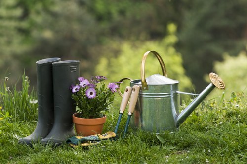Modern landscaping features in a Cricklewood backyard garden