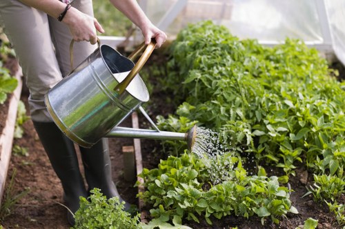 Reusable paving and garden materials being set aside for charity partnership donation
